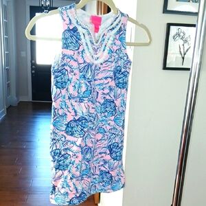 Lilly Pulitzer Pink and Blue knit shift - Girls M 6/7